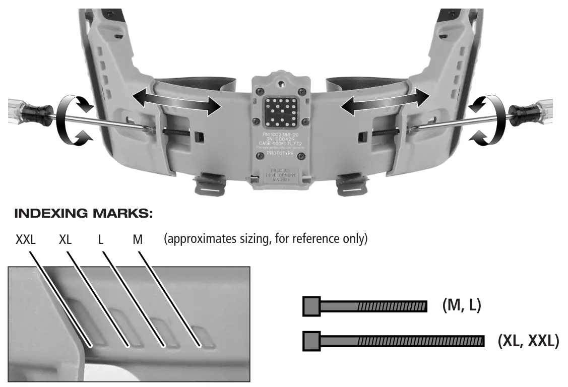 ops-core Railink Tactical Helmet Accessory Arch Rail - ADJUST RAILINK SIZING