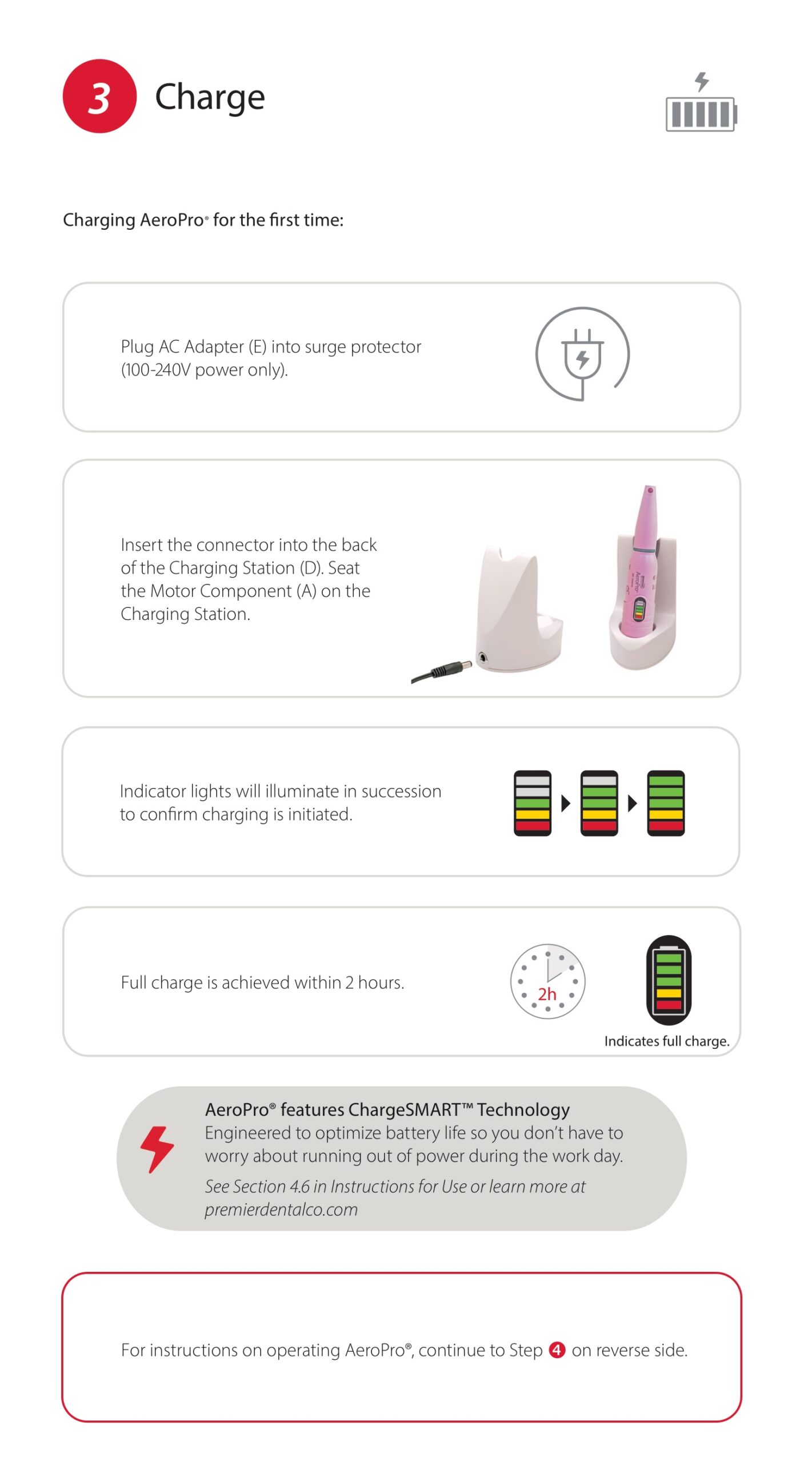 premier AeroPro Cordless Prophy Handpiece - charge