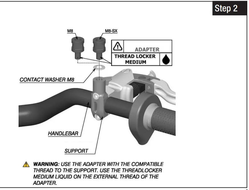 rizoma RBS811 'ONE' Mirror Adapter - step 2