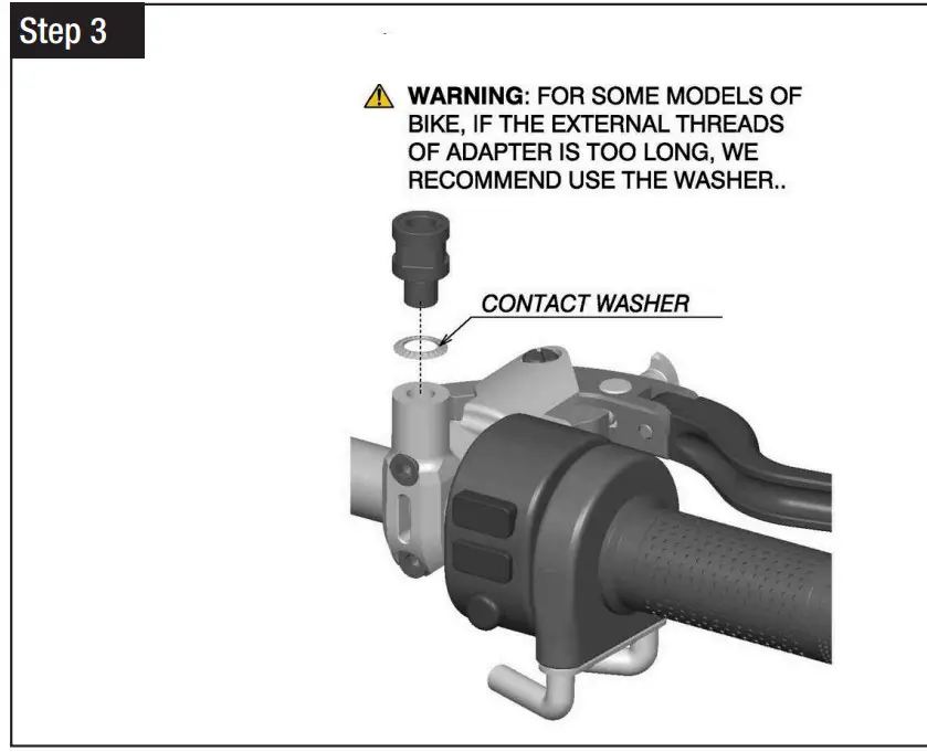 rizoma RBS811 'ONE' Mirror Adapter - step 3