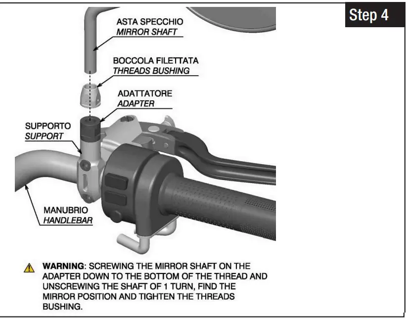 rizoma RBS811 'ONE' Mirror Adapter - step 4