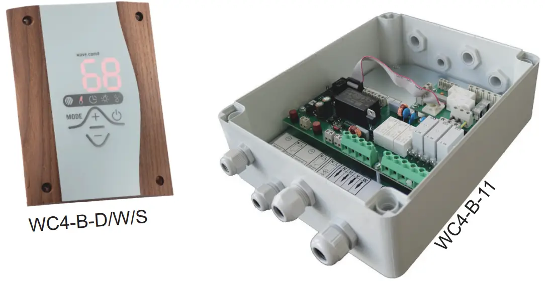 sentiotect WC4 B D W S Electric combi sauna heater control