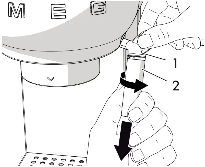 smeg ECF01RDUK 50's Retro Style Espresso Coffee Machine - cappuccino