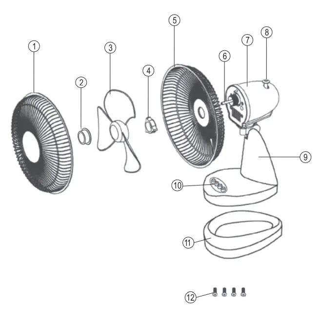 somogyi TF 311 Table Fan - Fig