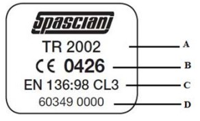 spasciani TR 2002 CL2 Full Face Respirator- attachment