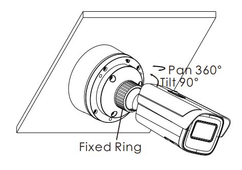 speco technologies O4iB2 4 Megapixel Network Outdoor Bullet Camera User Guide - Bracket Adjustment-Loosen