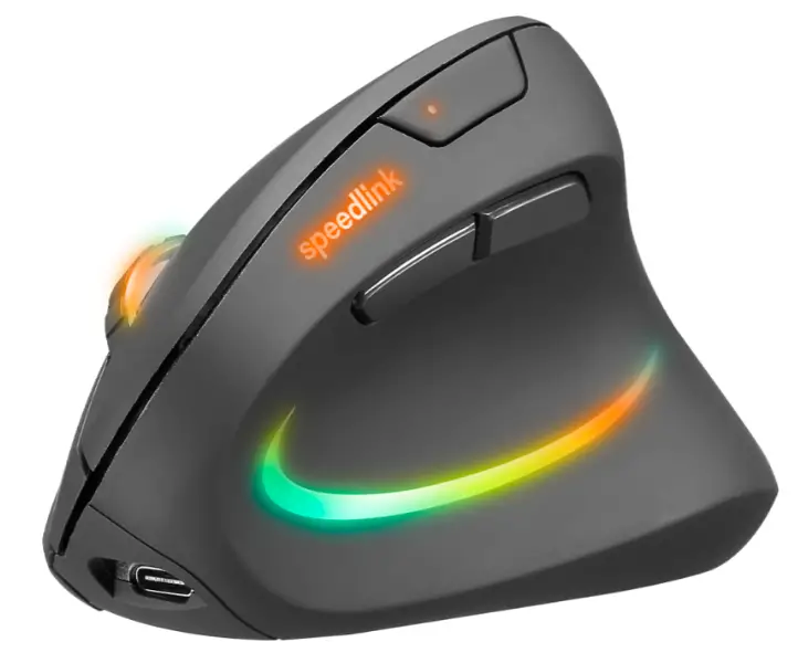 speedlink SL-630026-BK Piavo Pro Illuminated Rechargeable Vertical Ergonomic Mouse