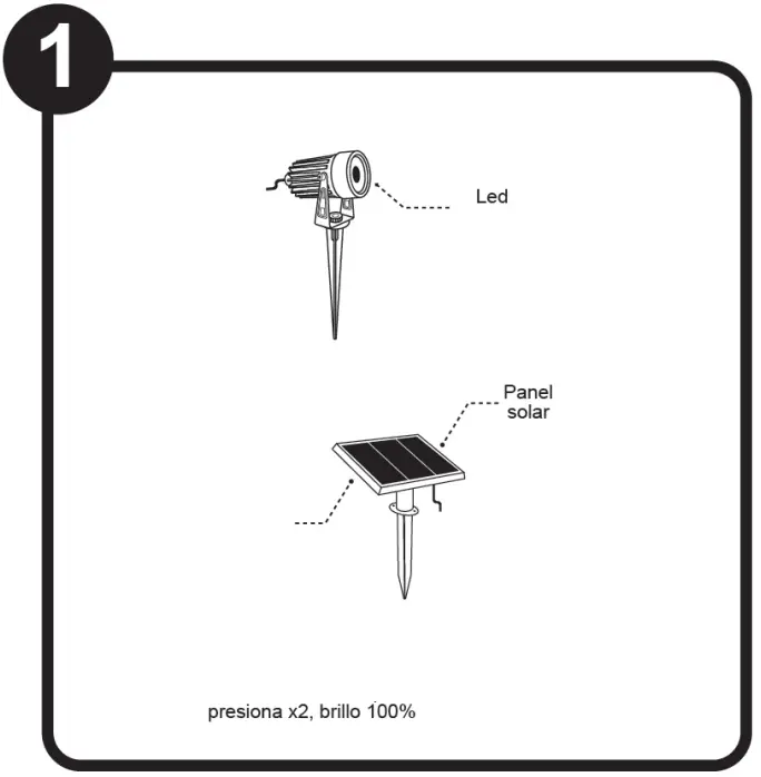 tecnolite 1SOLLED28DC LED Series Solar Light Stake - figer