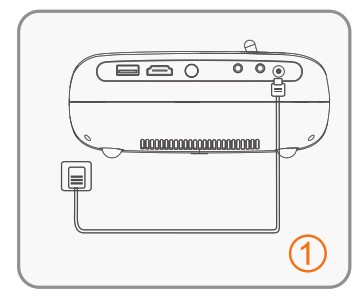 tekkiwear V1 HD Portable Projector - power