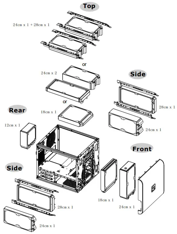thermaltake CA-1D5-00S1WN-00 Core V21 SPCC Micro ATX Cube Computer Chassis - Liquid Cooling
