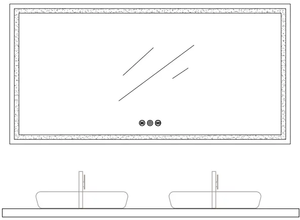 tunuo Electric Option Mirror with LED Lighting - Touch Function