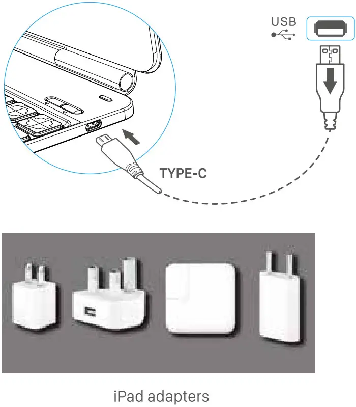 typecase ‎201T 12 9 Touch iPad Pro 12 9 2021 Case with Keyboard - CHARGING