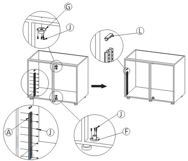 vadania B0797PQ71W Blind Corner Pullout Organizer for 36 Inch Left Opening - Fig 5