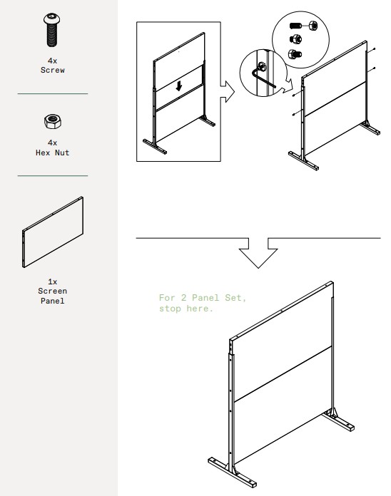 veradek OUTDOOR Privacyscreen Two Panel Screen Set - parts 4