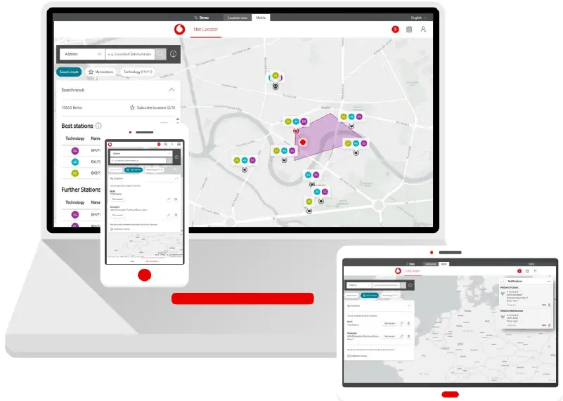 vodafone Net Locator Application product