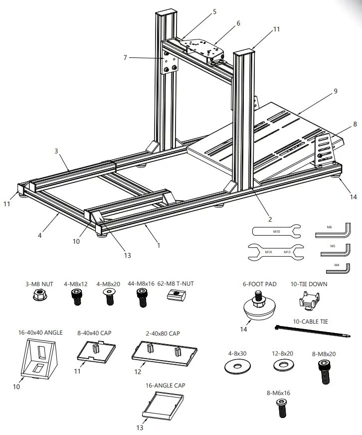 6 SIGMA 6S-SLIM Sim Racing Chassis - Fig 1