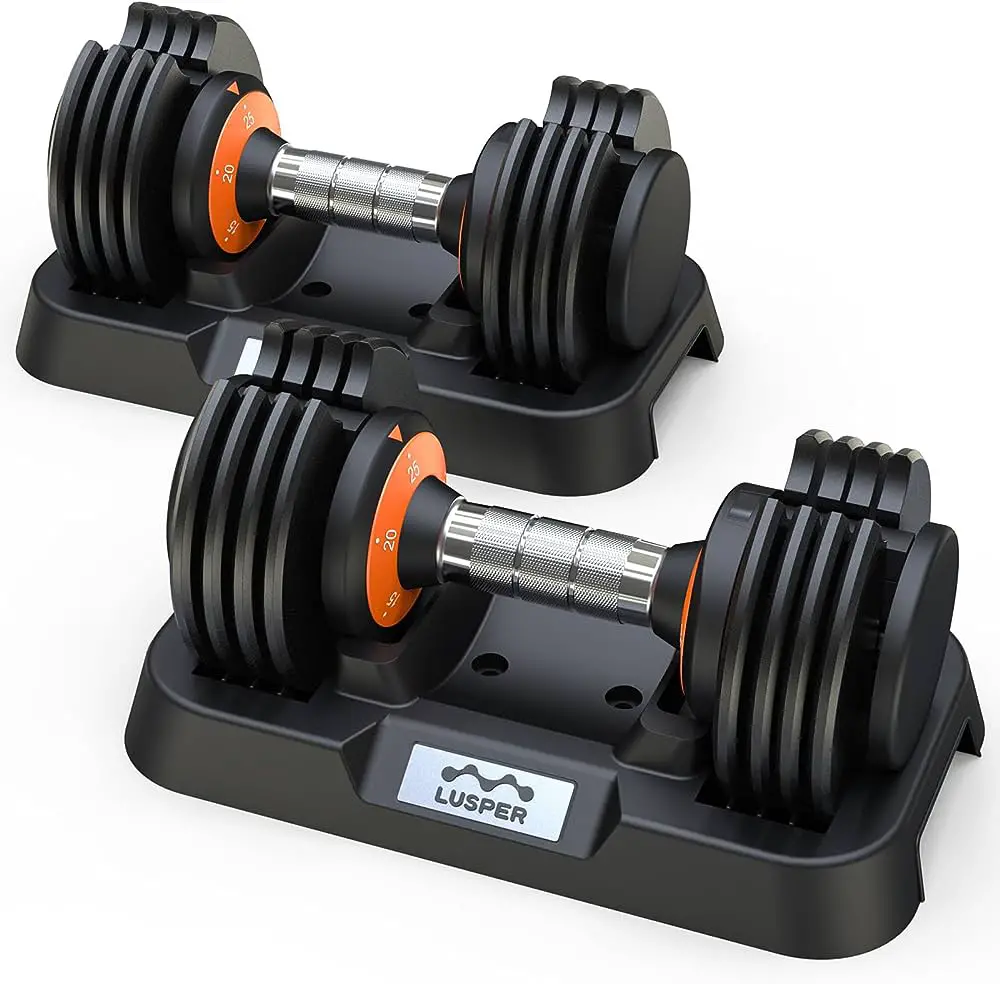 LUSPER 09282 Adjustable Weights Dumbbells Set