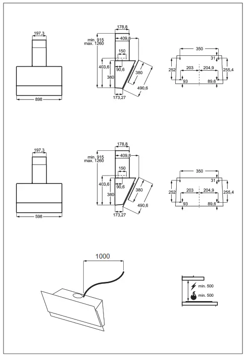 AEG DVE5971HG Range Hood - Figure2
