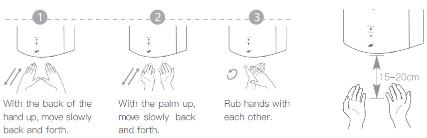 AIKE AK2630S High Speed Hand Dryer - Instructions