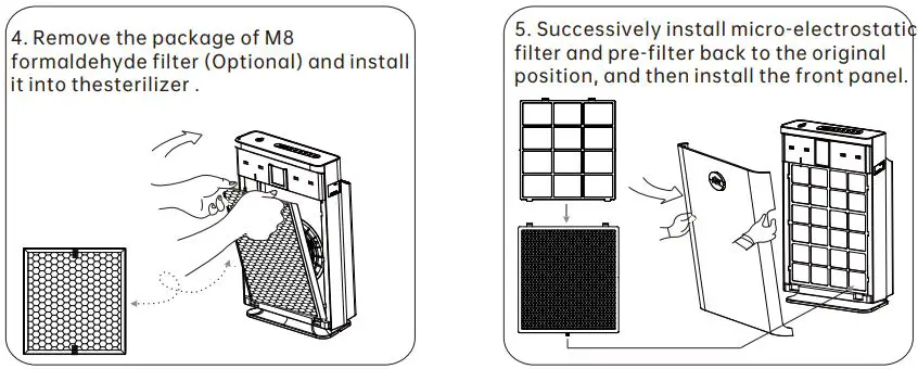 AIRQUALITY KJ400F-01A MESP Air Sterilizing Purifier User Manual - Usage
