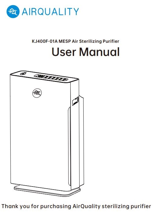 AIRQUALITY KJ400F-01A MESP Air Sterilizing Purifier User Manual