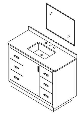 ALTAIR 556048 Single Sink Bath Vanity