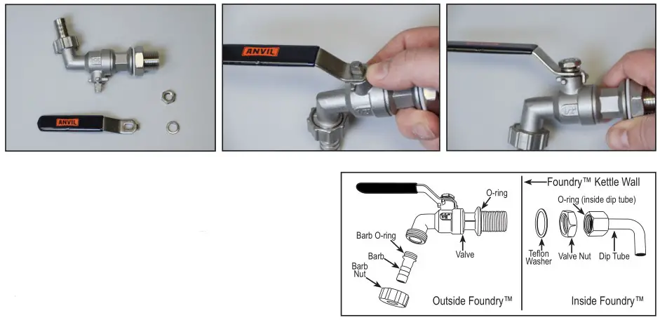 ANVIL Foundry 6.5 Gallon - Valve and Rotating Dip Tube Assembly