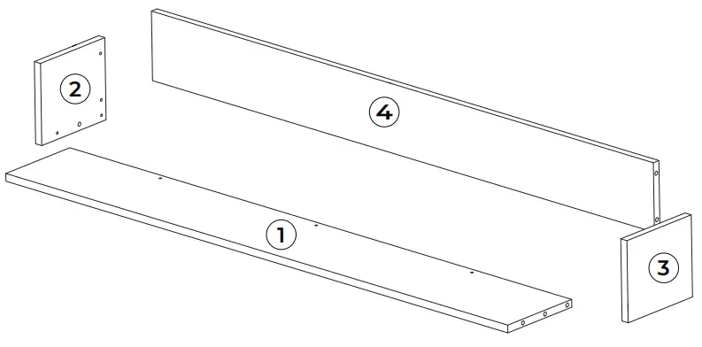 ASHLEY EA2320151 Neilsville Wall Mounted Coat Rack With Shelf - Description