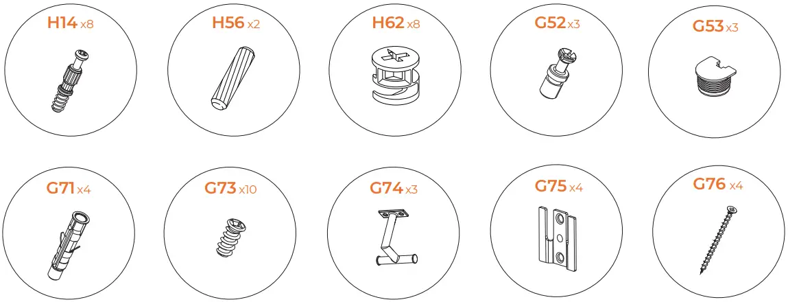 ASHLEY EA2320151 Neilsville Wall Mounted Coat Rack With Shelf - HARDWARE