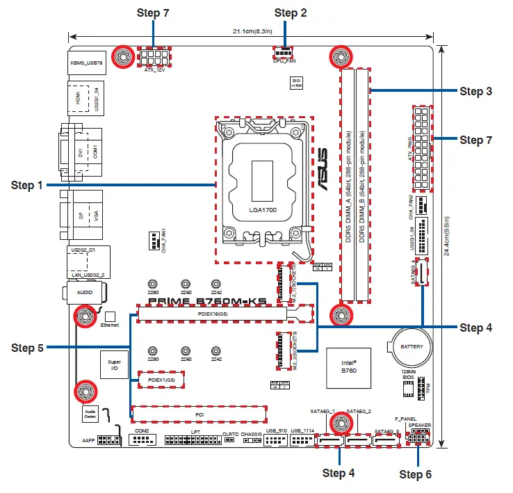 ASUS PRIME B760M-KS Motherboard 1