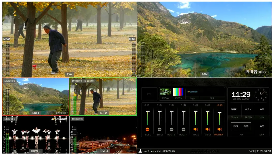 AVMATRIX PVS0403U Multi Format Video Mixer Switcher - MULTIVIEW