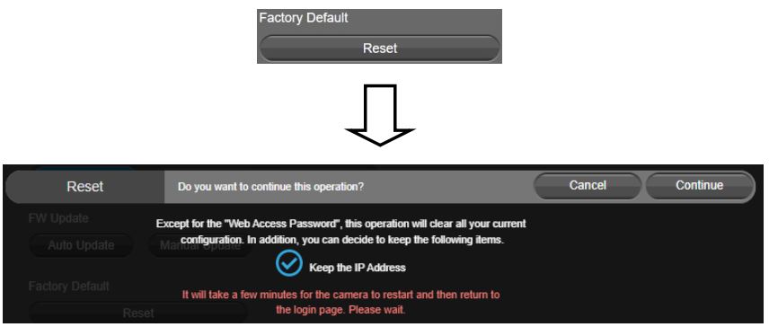 AVer COMCAM570 Dual 4K Audio Tracking Camera User Manual - Factory Default