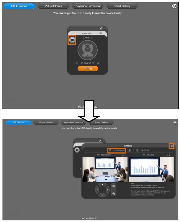 AVer COMCAM570 Dual 4K Audio Tracking Camera User Manual - Use PTZApp 2 with USB Devices