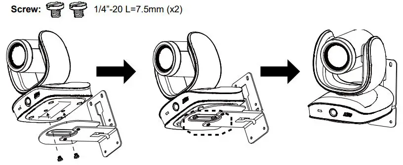 AVer COMCAM570 Dual 4K Audio Tracking Camera User Manual - Use the remaining screws