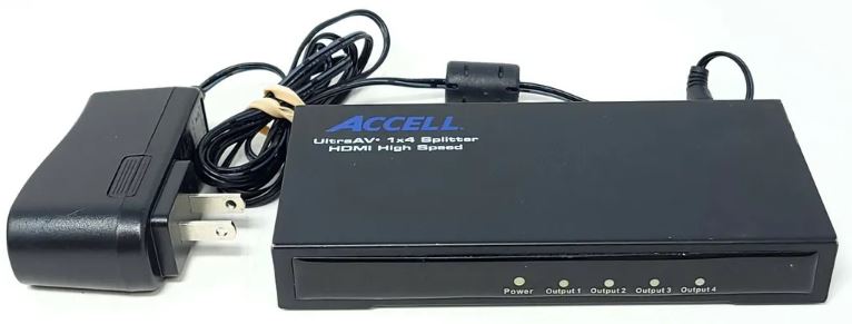 Accell K078C-004B 1x4 HDMI Mini Splitter-PRODUCT