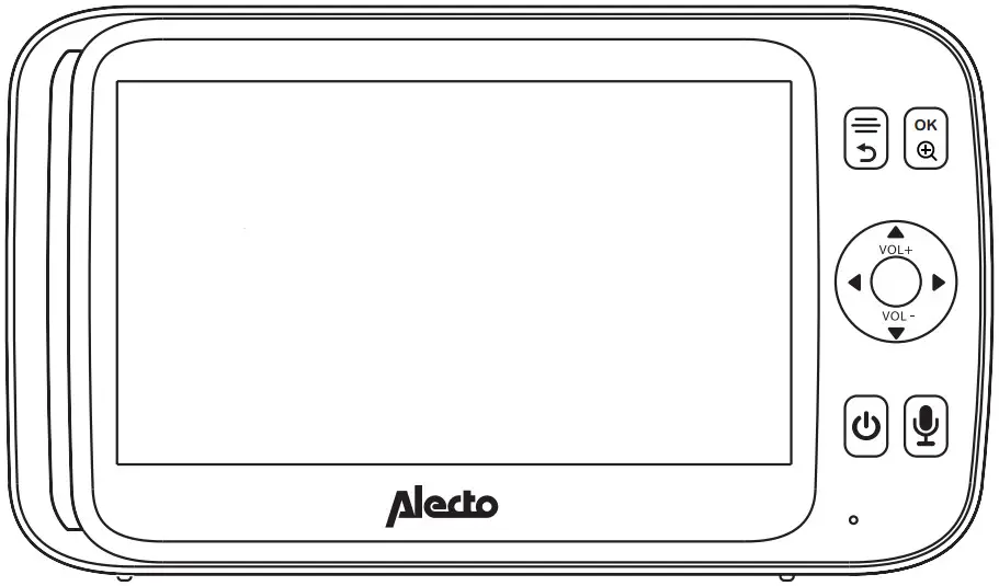 Alecto DVM 275 Baby Monitor Whiteh Camera - PARENT UNIT