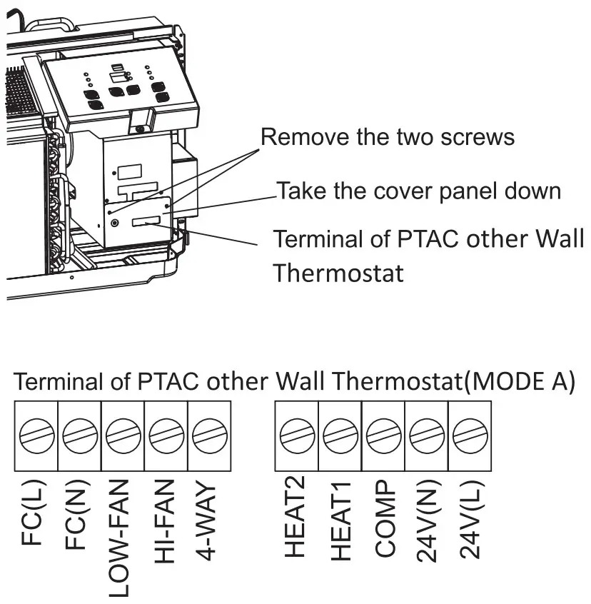 Amana DCP073A25AA Packaged Terminal Air Conditioner Heat Pump - TERMINAL 4