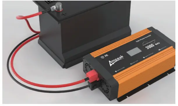 Ampeak 3000 Watts Pure Sine Wave Safe Power Inverter - terminal cable