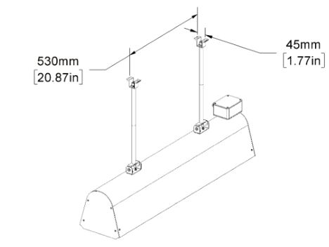 BIG ASS FANS BAFCF60240B Obsidian Electric Outdoor Heater - Assemble the ceiling mounting hardware 2