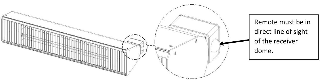 BIG ASS FANS BAFCF60240B Obsidian Electric Outdoor Heater - REMOTE CONTROL