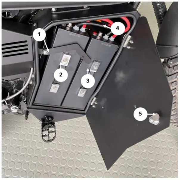 BLACK TEA MOTORBIKES BONFIRE Series Electric Motorcycle - Battery box