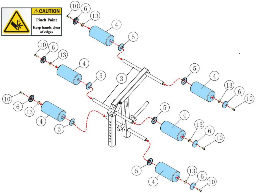 BODYCRAFT F711 Leg Extension or Curl Attachment - Product Assembly