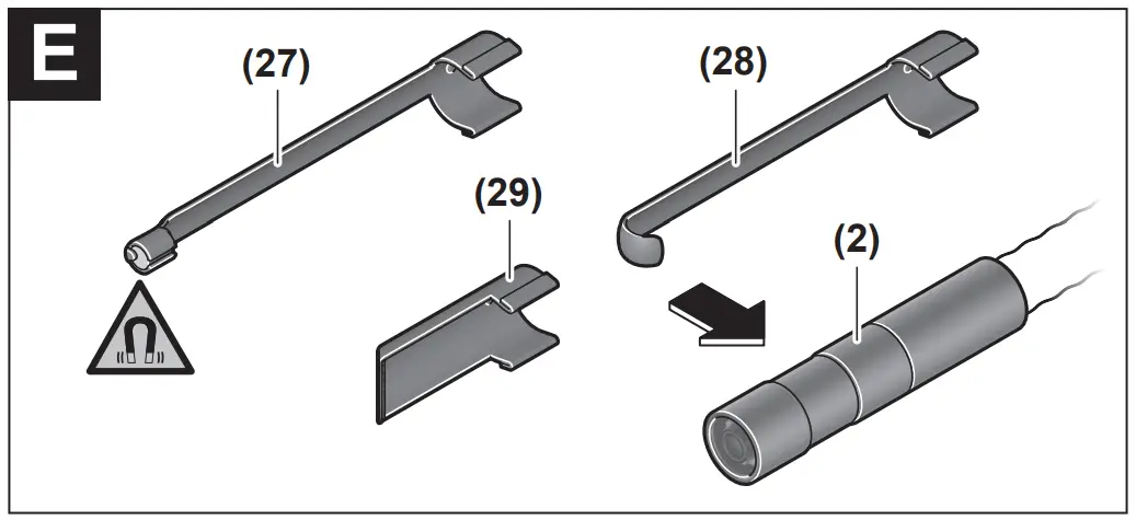 Fitting the mirror, magnet or hook