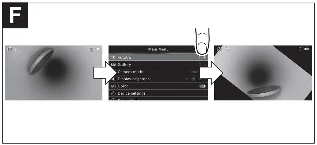 Menu options