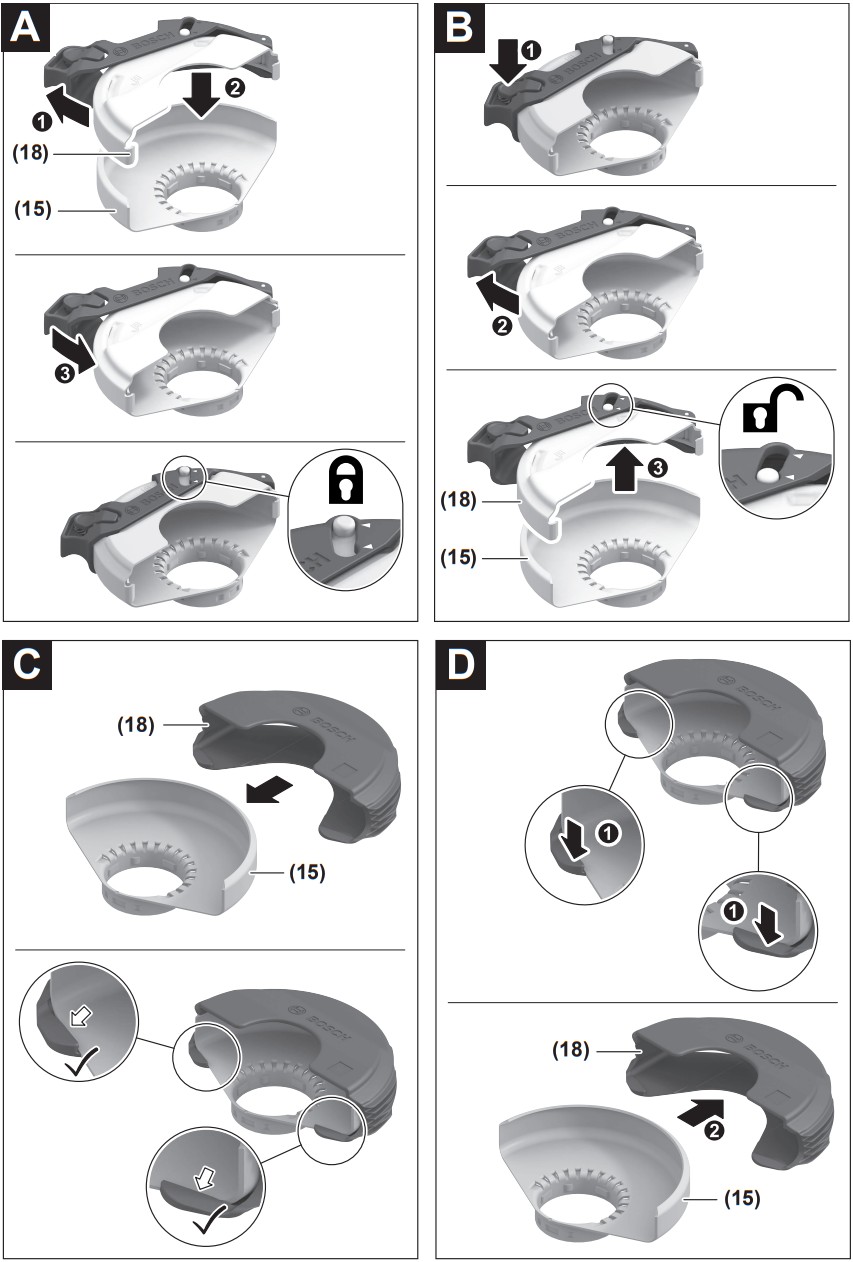 BOSCH GWX 18V 15 SC Angle Grinder - FIGURE 1