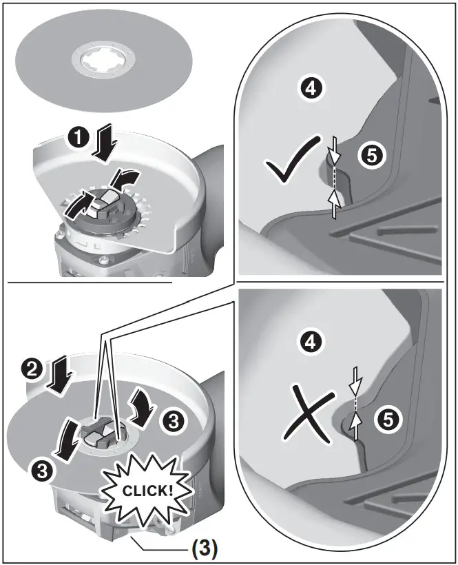 BOSCH GWX 18V 15 SC Angle Grinder - abrasive too