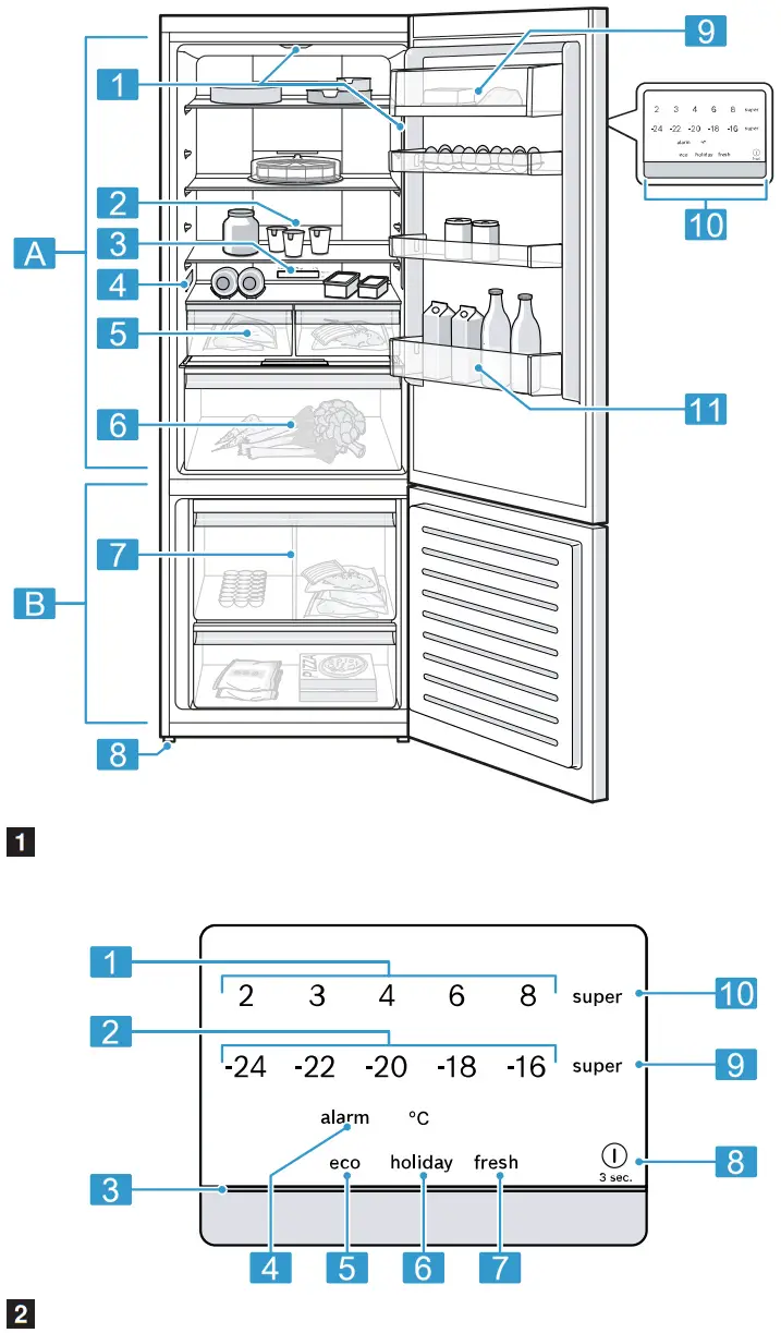 BOSCH KGN56CI30U Built In Fridge - FIGURE 1