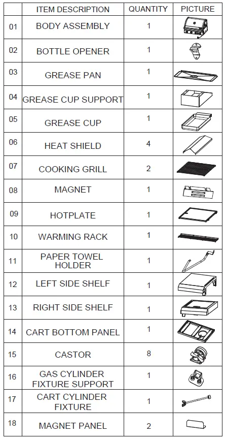 BRAND-MAN-GRILLS-BG2211A4-4-Burner-Countertop-Gas-Grill-fig 2