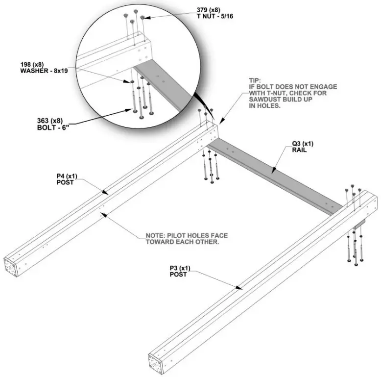 Backyard 2206083 Saxony Grill XL Gazebo Steel Hardtop - Assembly 8