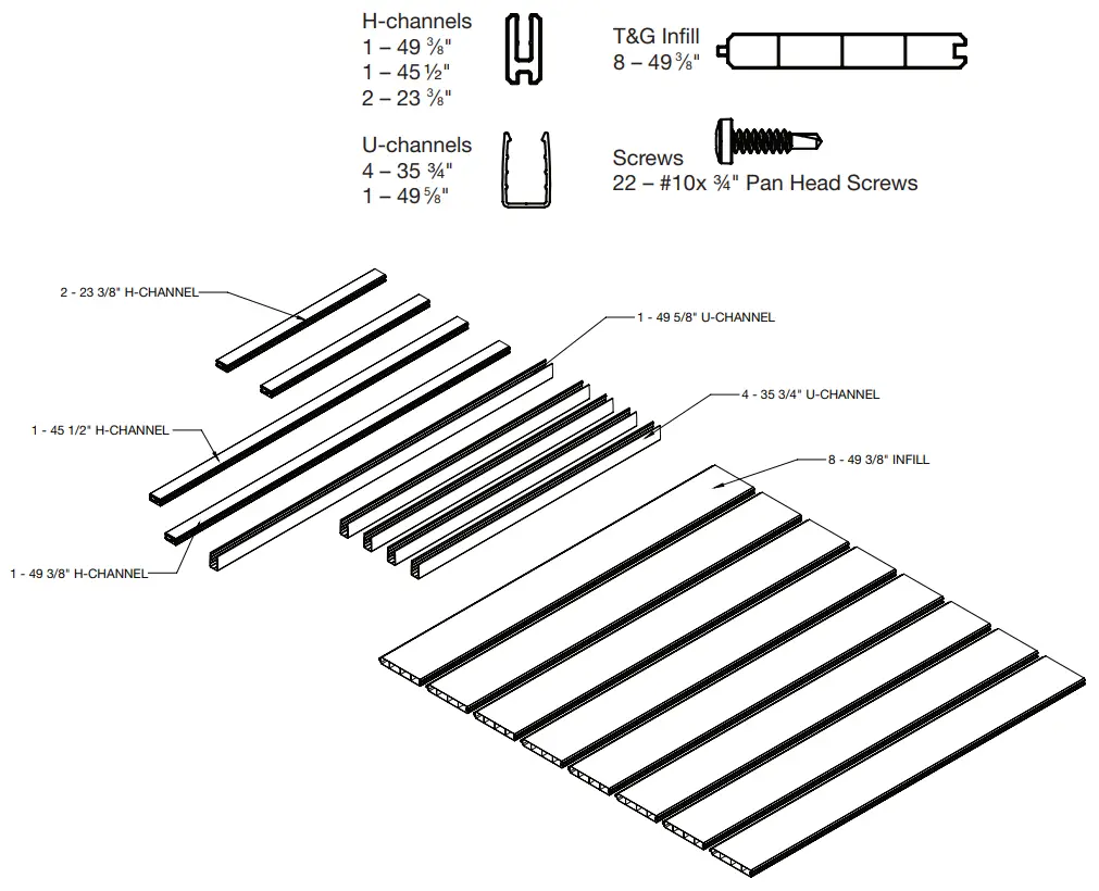 Barrette OUTDOOR LIVING 2054590 Vinyl Panel for Decorative Screen Panel Insert -